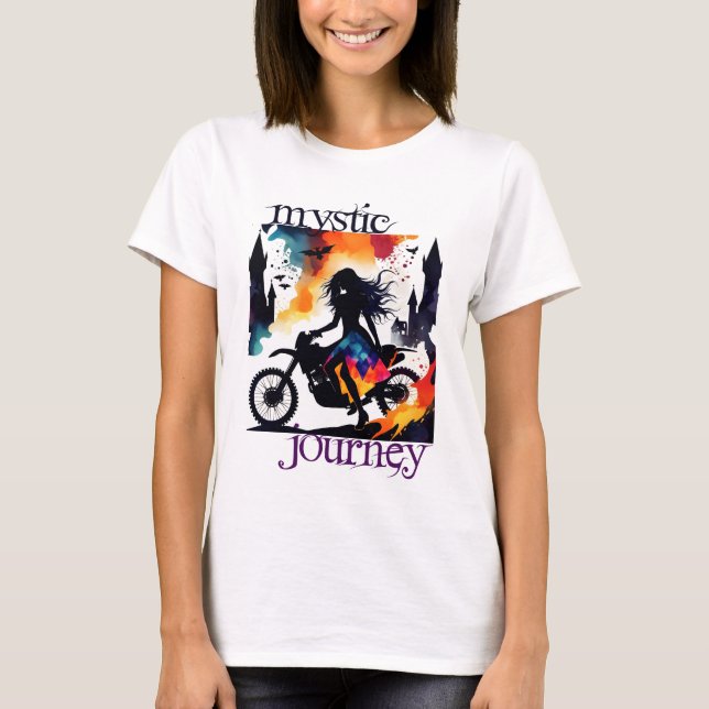 Mystic Biker's Journey T Shirt (Framsida)