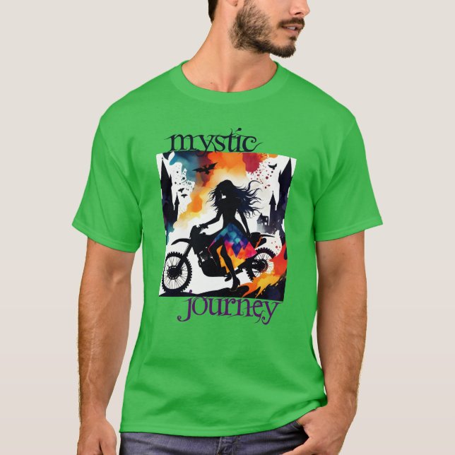 Mystic Biker's Journey T Shirt (Framsida)