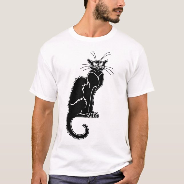 Mystic Black Cat – Silhouette of Shadow" T Shirt (Framsida)