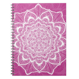 Mystic Bloom Mandala Anteckningsbok Med Spiral