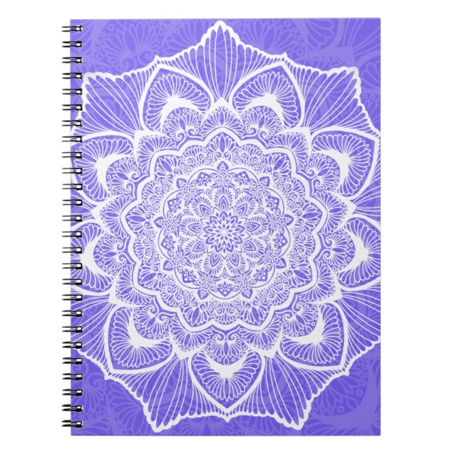 Mystic Bloom Mandala Anteckningsbok Med Spiral (Framsidan)