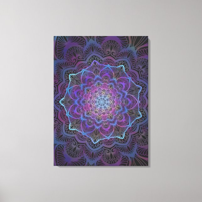 Mystic Bloom Mandala Canvastryck (Framsida)