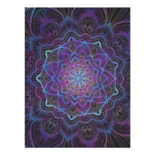 Mystic Bloom Mandala Fototryck