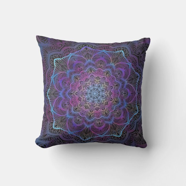 Mystic Bloom Mandala Kudde (Framsida)