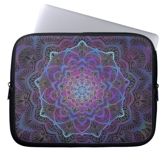 Mystic Bloom Mandala Laptop Fodral (Framsidan)