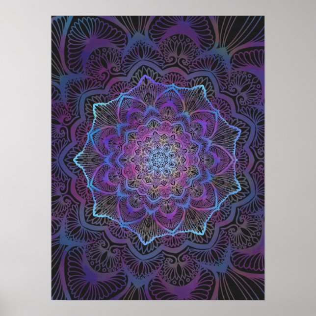 Mystic Bloom Mandala Poster (Framsidan)