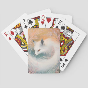 Mystic Bloom Vår Fox Watercolor Casinokort