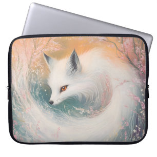 Mystic Bloom Vår Fox Watercolor Laptop Fodral