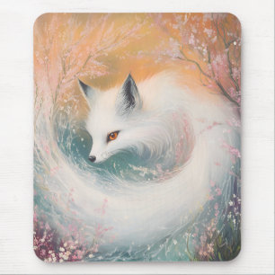 Mystic Bloom Vår Fox Watercolor Musmatta