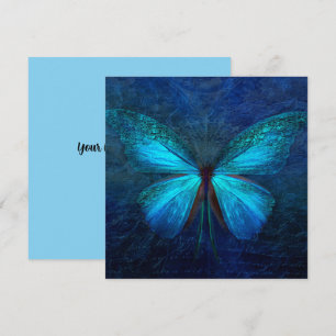 Mystic Blue Butterfly Anpassningsbar Flat Card Kort