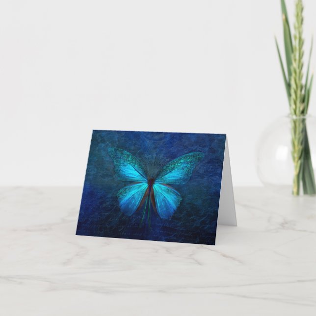 Mystic Blue Butterfly Card Kort (Framsida)