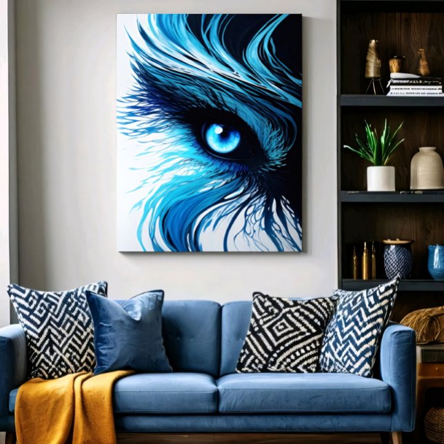 Mystic Blue Gaze: The Art That Hypnotizes Canvastryck (Skapare uppladdad)