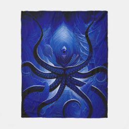 "Mystic Blue Octopus Blanket** Fleecefilt