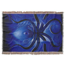 "Mystic Blue Octopus throw Blanket**