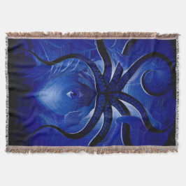 "Mystic Blue Octopus throw Blanket** Filt