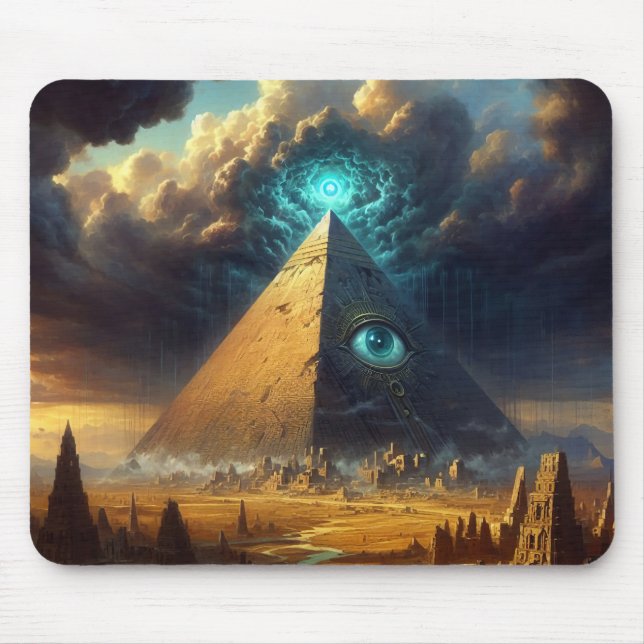 Mystic Blue Pyramid Art Musmatta (Framsidan)