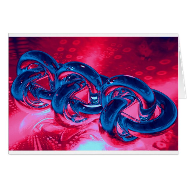 Mystic blue ringar hälsningskort (Framsidan Horizontal)