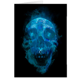 Mystic Blue Sugar Skull Hälsningskort