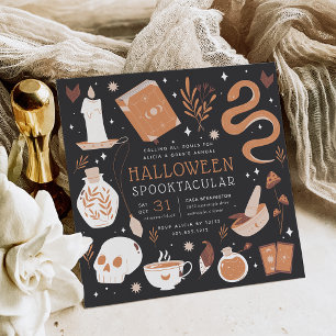 Mystic Boho Crystal Halloween fest Inbjudningar