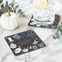 Mystic Boho Crystal Halloween fest Underlägg Papper Kvadrat