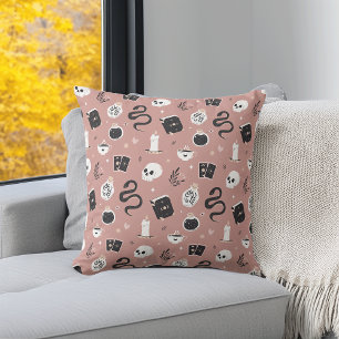 Mystic Boho Crystal Skull Snake Mönster Kudde