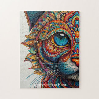 Mystic Boho Kattdjur Cat Mandala Pussel