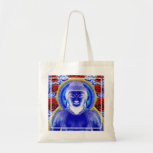Mystic Buddha Reusable Tote Bag Tygkasse (Framsidan)