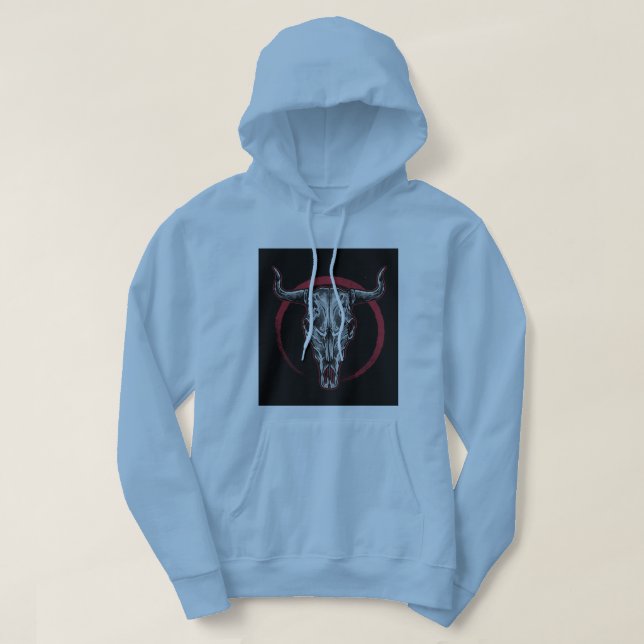 Mystic Bull Skull" Hoodie (Design framsida)