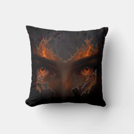 Mystic Burning Eye Dark Fantasy Aesthetic Throw Pi Kudde