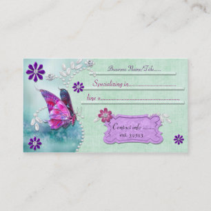 Mystic Butterfly 1 Jeweled Visitkort