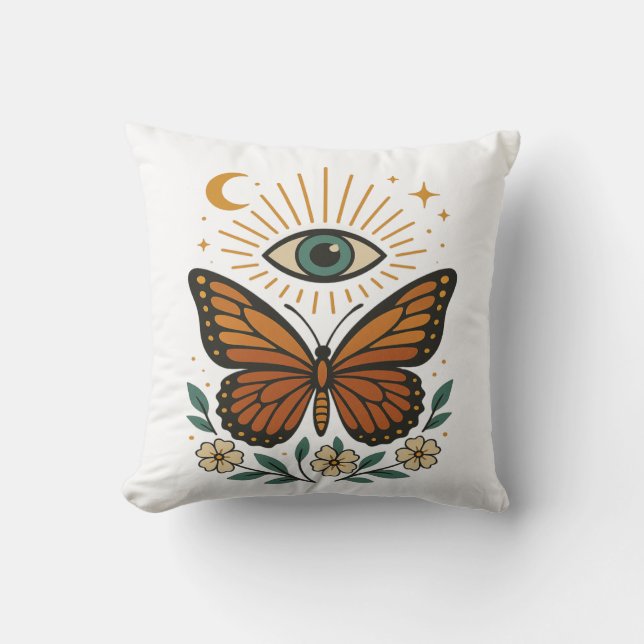 Mystic Butterfly Vision Kudde (Framsida)