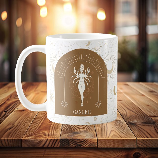 Mystic Cancer Zodiac Stars Horoscope Kaffemugg (Mystic Cancer Zodiac Stars Horoscope Coffee Mug)