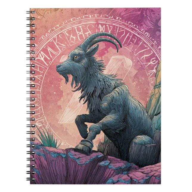 Mystic Capricorn Zodiac bärbar dator Anteckningsbok (Framsidan)