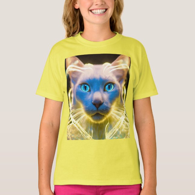 Mystic Cat Aura - Kids Basic T-Shirt (Framsida)