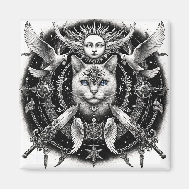 "Mystic Cat" Magnet (Framsidan)