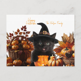 Mystic Cat's halloween Family Helg Vykort