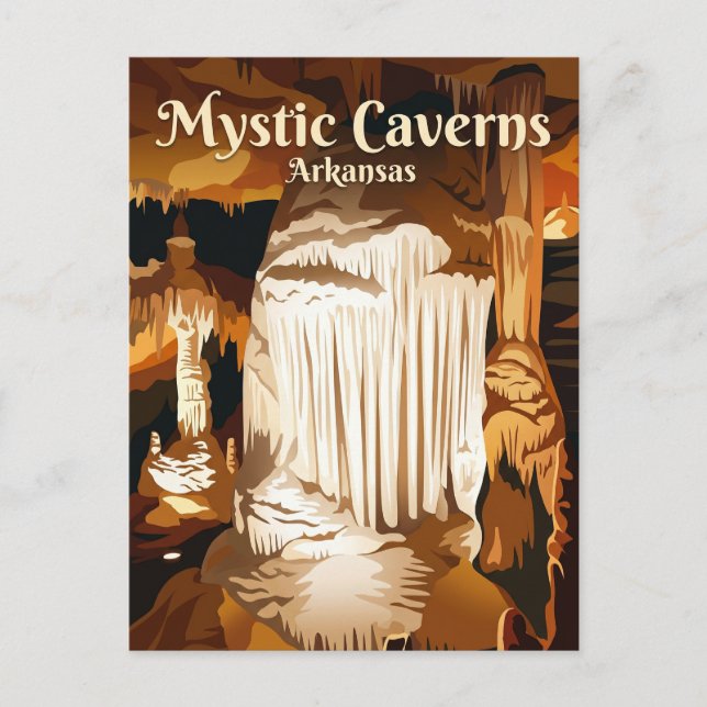 Mystic Caverns Arkansas Vykort (Framsida)