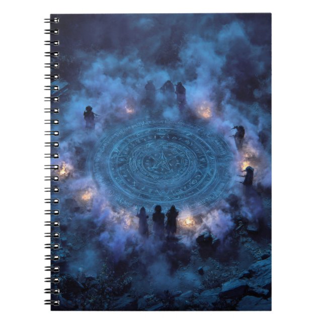 Mystic Circle Arcane Ritual Notebook Anteckningsbok (Framsidan)