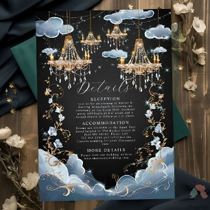 Mystic Clouds Opulent Chandelier Bröllop Tilläggskort