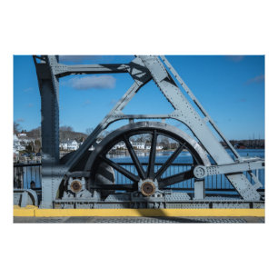 Mystic, Connecticut Draw Bridge Fototryck