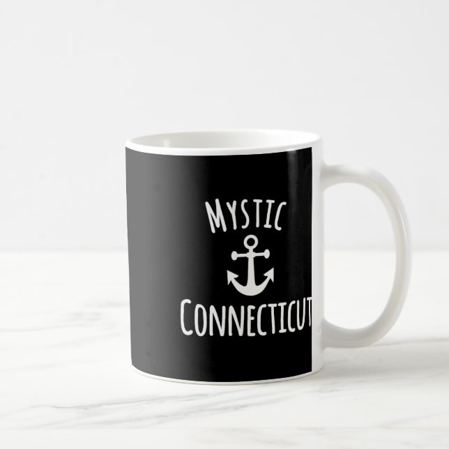 Mystic Connecticut Segling Båtliv Marin Kust Kaffemugg (Höger)
