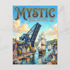 Mystic, Connecticut USA -> Mystic, Connecticut USA Vykort