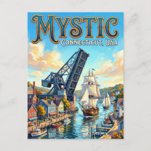 Mystic, Connecticut USA -> Mystic, Connecticut USA Vykort