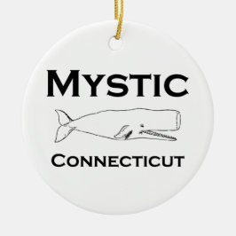 Mystic Connecticut vintageval Julgransprydnad Keramik