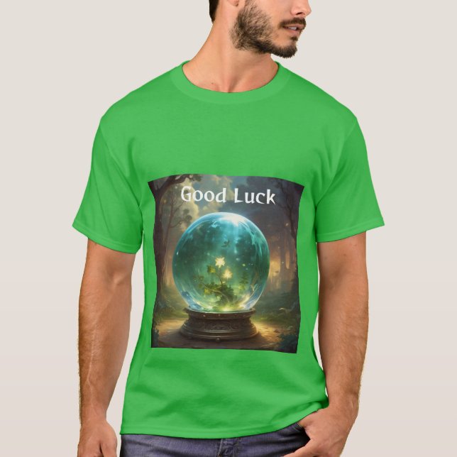 Mystic Crystal Boll Fortune Lycka till T Shirt (Framsida)