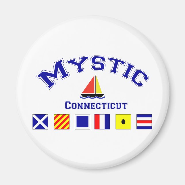 Mystic, CT Magnet (Framsidan)