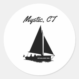 Mystic, CT Runt Klistermärke