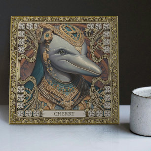 Mystic Dolphin Spirit Personlig Tribal Tribal Trib Kakelplatta