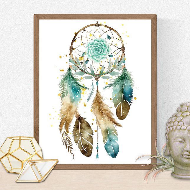 Mystic Dreamcatcher Andlig Metaphysical Yoga Fototryck (Skapare uppladdad)