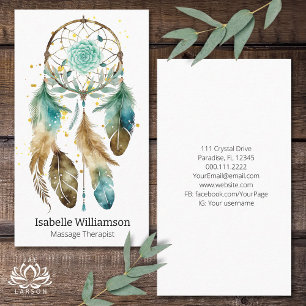 Mystic Dreamcatcher Andlig Metaphysical Yoga Visitkort